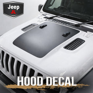 Jeep Wrangler JL 2018-2026 ボンネットフードデカール フード形状別 Rubicon用 / Sport・Sahara用