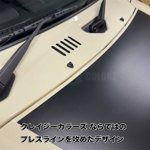 【ジムニー / ジムニーシエラ / ジムニーノマド】反射防止ボンネットフードデカール マットブラック   簡単施工 説明書付き JIMNY