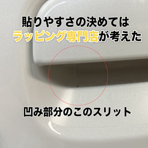 ジムニーのドアハンドルプロテクションの貼りやすい説明